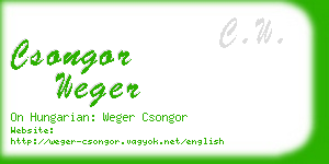 csongor weger business card